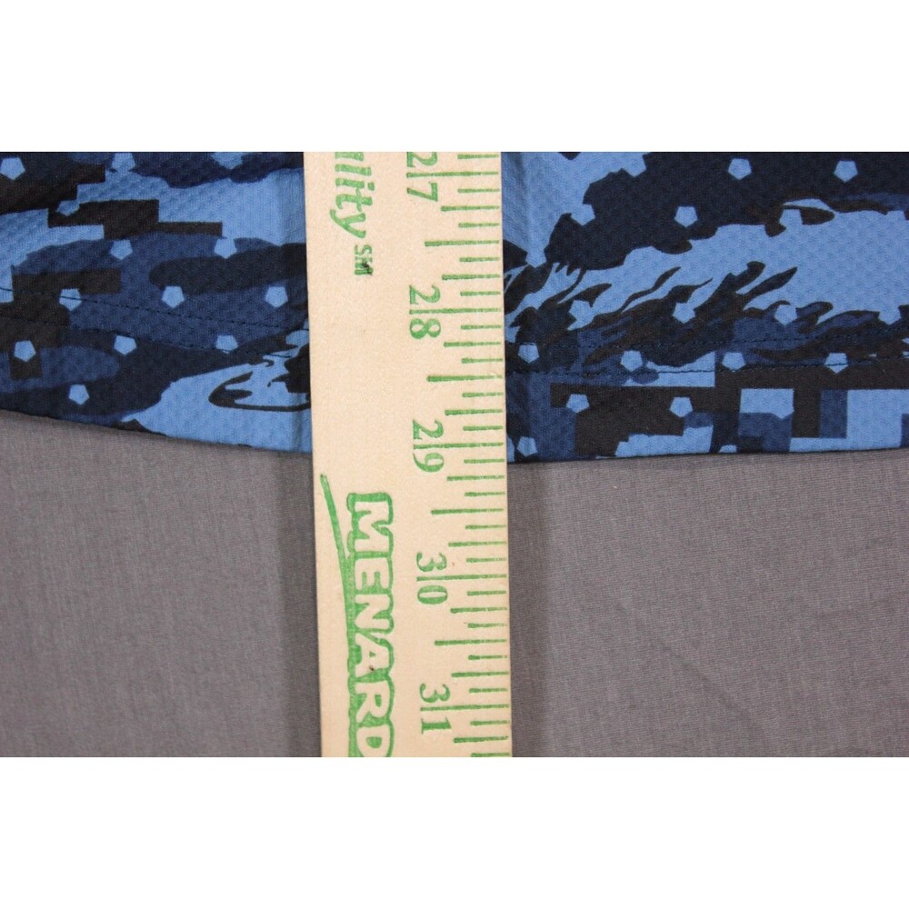 Under Armour Polo Mens Blue Camo Iso Chill Breathable Golf Performance Shirt L - Picture 5 of 9